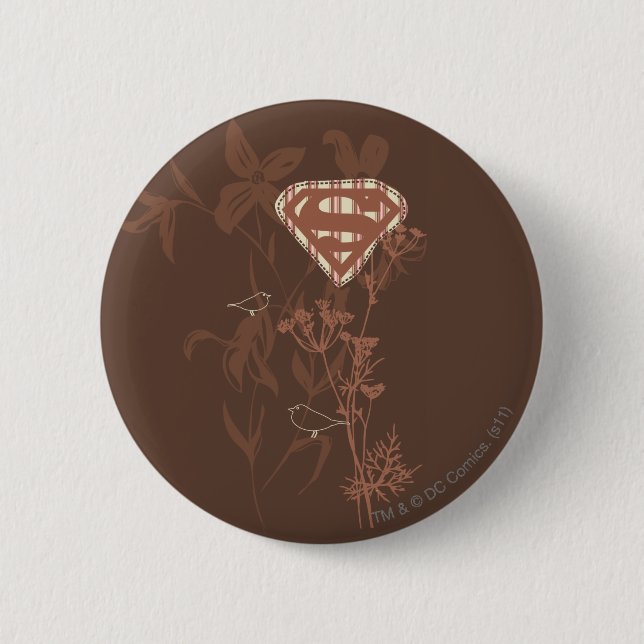 Supergirl Brown Bird Pinback Button (Front)