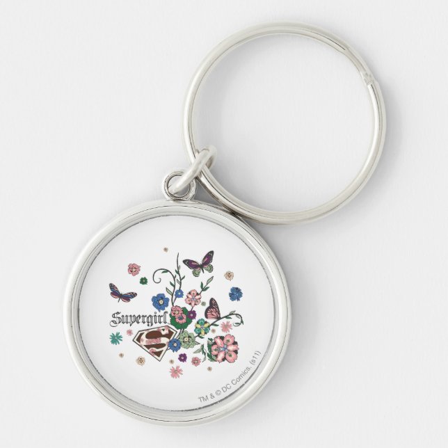 Supergirl Butterflies Keychain (Front)