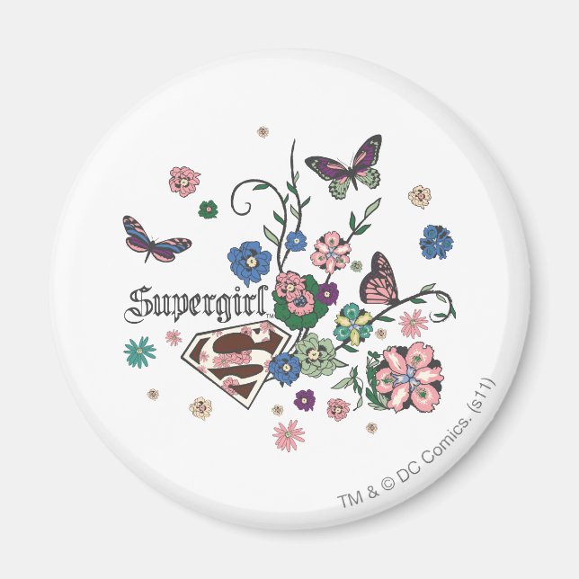 Supergirl Butterflies Magnet (Front)