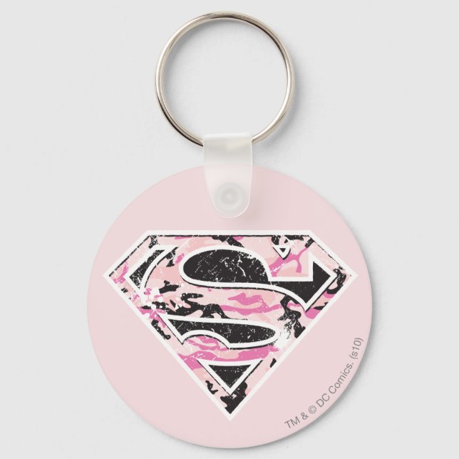 Supergirl Camouflage Logo Keychain (Front)
