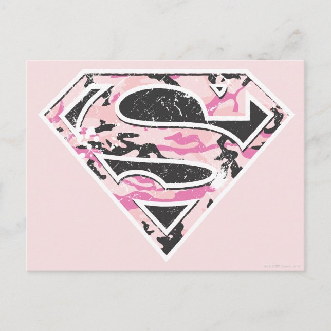 Supergirl Camouflage Logo Postcard (Front)