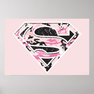 Supergirl Camouflage Logo Poster