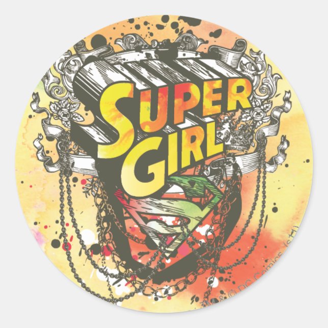 Supergirl Chains Classic Round Sticker (Front)