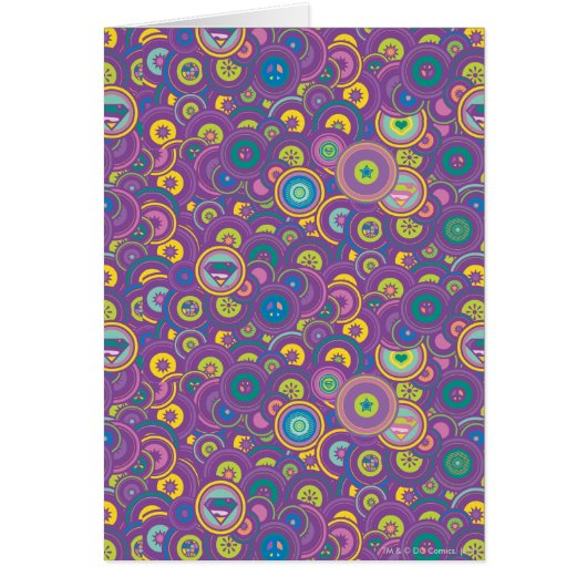 Supergirl Circle Purple Pattern Cards (Front)