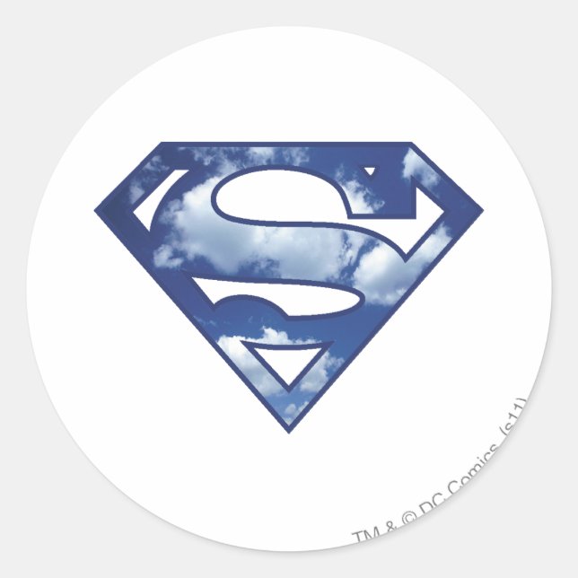 Supergirl Cloud Logo Classic Round Sticker (Front)