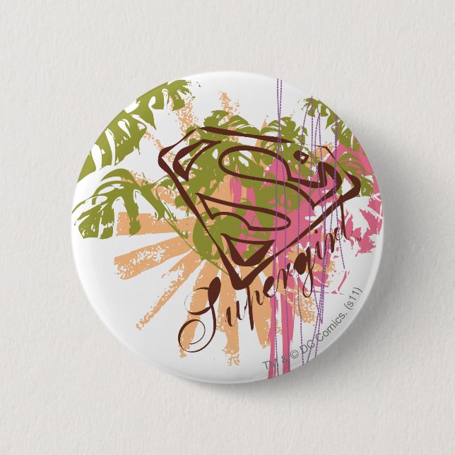 Supergirl Color Splash Button (Front)