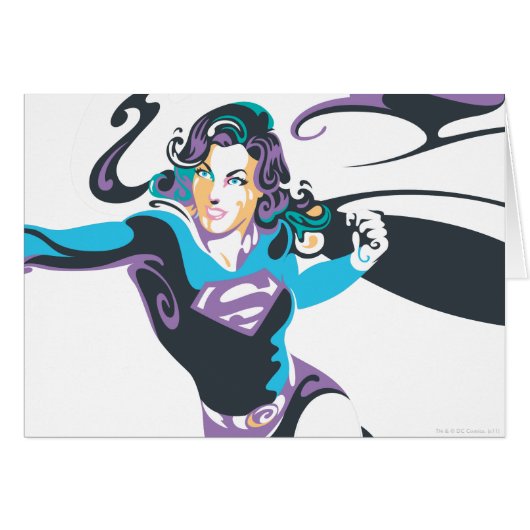 Supergirl Color Splash Pose 4 Cards (Front Horizontal)