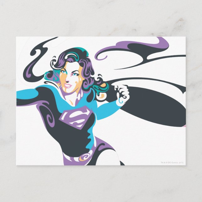 Supergirl Color Splash Pose 4 Postcard (Front)