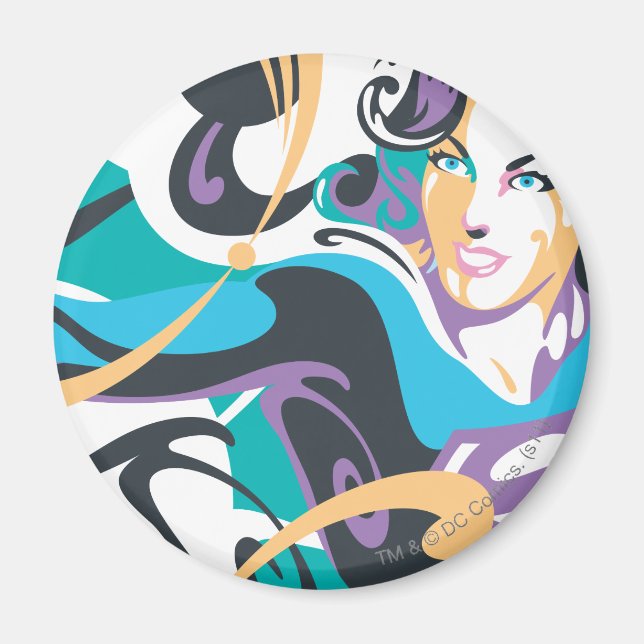 Supergirl Color Splash Swirls 1 Magnet (Front)