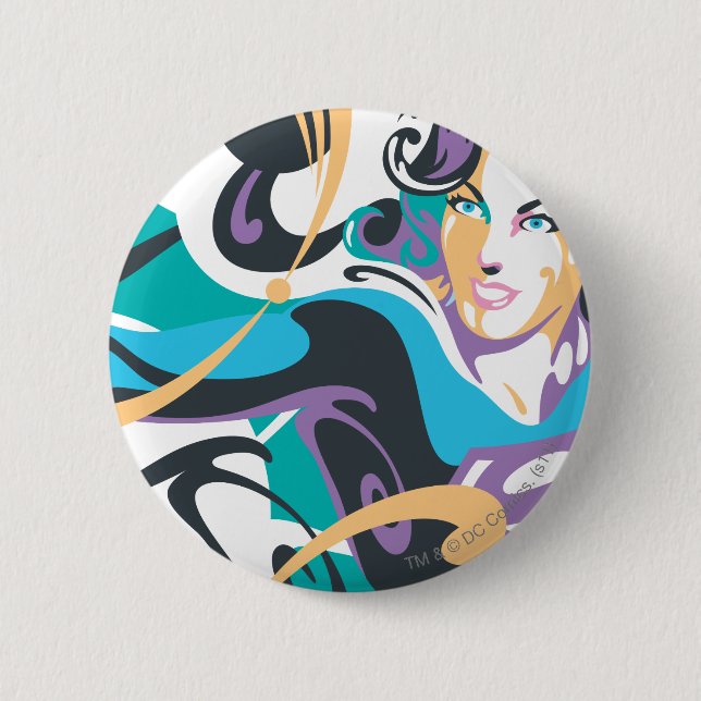 Supergirl Color Splash Swirls 1 Pinback Button (Front)