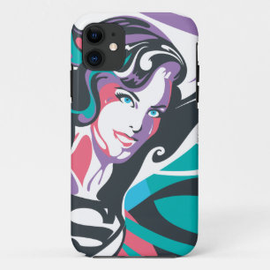 Supergirl Color Splash Swirls 2 iPhone 11 Case