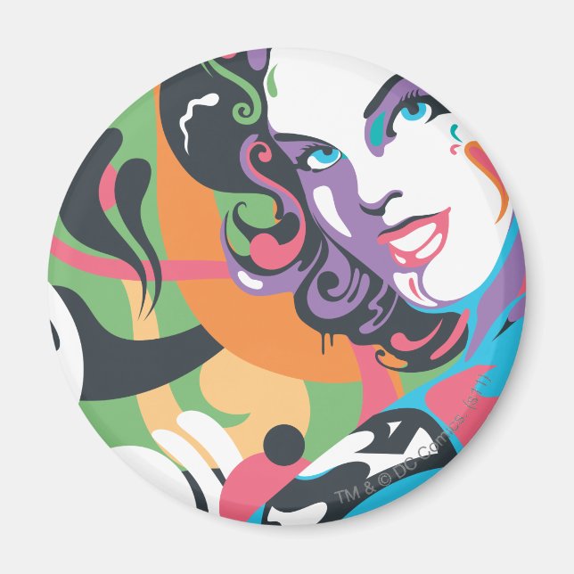 Supergirl Color Splash Swirls 4 Magnet (Front)