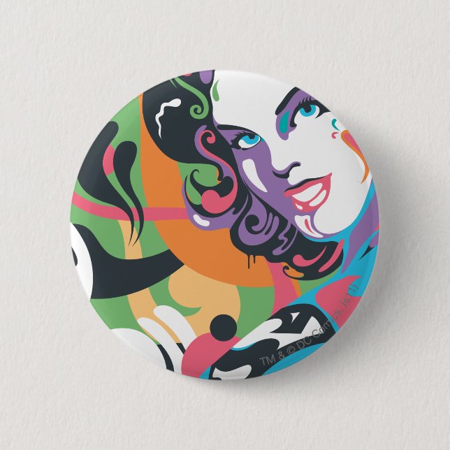 Supergirl Color Splash Swirls 4 Pinback Button (Front)