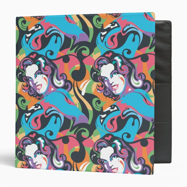 Supergirl Color Splash Swirls Pattern 1 Binder (Front/Inside)