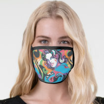 Supergirl Color Splash Swirls Pattern 1 Face Mask