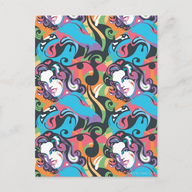 Supergirl Color Splash Swirls Pattern 1 Postcard (Front)