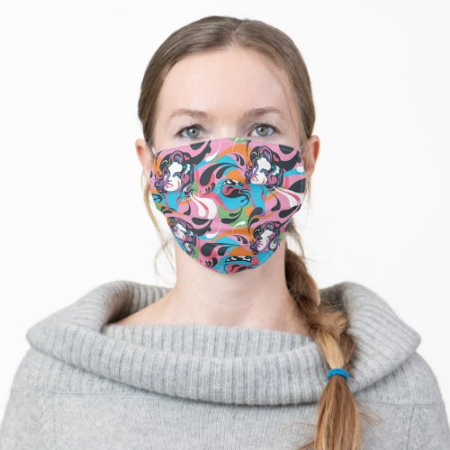 Supergirl Color Splash Swirls Pattern 2 Adult Cloth Face Mask
