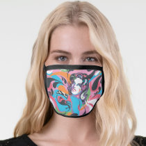 Supergirl Color Splash Swirls Pattern 2 Face Mask