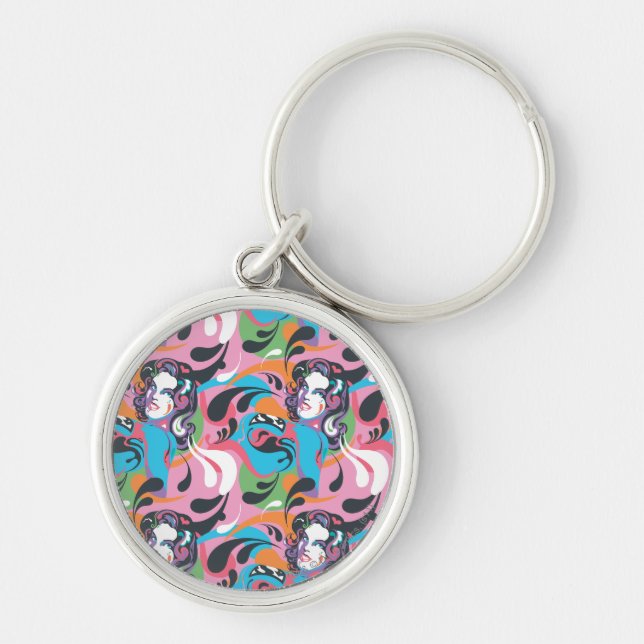 Supergirl Color Splash Swirls Pattern 2 Keychain (Front)