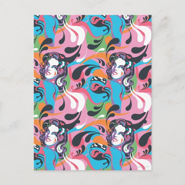 Supergirl Color Splash Swirls Pattern 2 Postcard (Front)