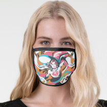 Supergirl Color Splash Swirls Pattern 4 Face Mask