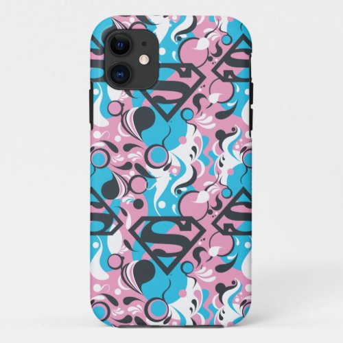 Supergirl Color Splash Swirls Pattern 7 iPhone 11 Case