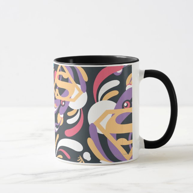 Supergirl Color Splash Swirls Pattern 8 Mug (Right)