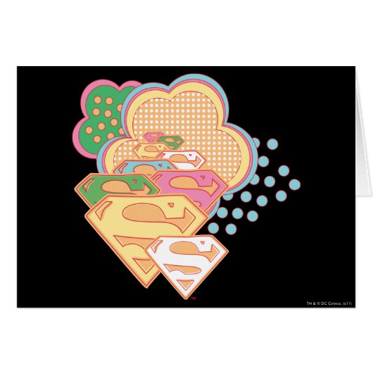 Supergirl Colorful Cloud Logo Cards (Front Horizontal)