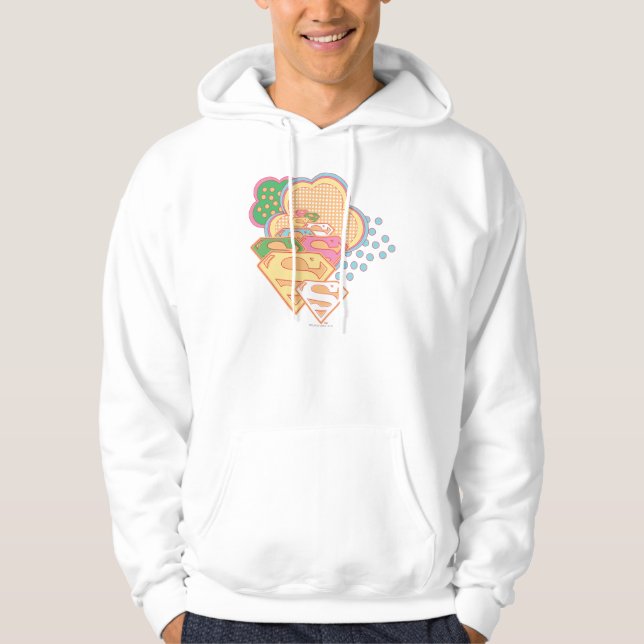 Supergirl Colorful Cloud Logo Hoodie (Front)