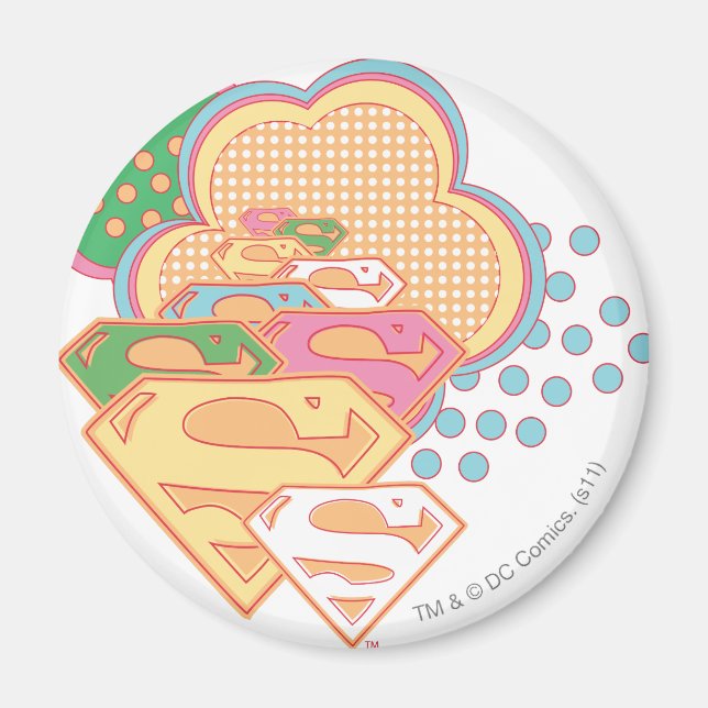 Supergirl Colorful Cloud Logo Magnet (Front)