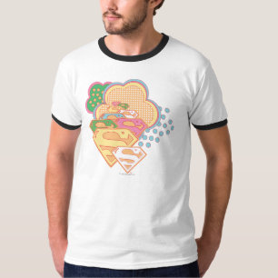Supergirl Colorful Cloud Logo T-Shirt