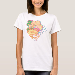 Supergirl Colorful Cloud Logo T-Shirt