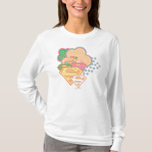 Supergirl Colorful Cloud Logo T-Shirt