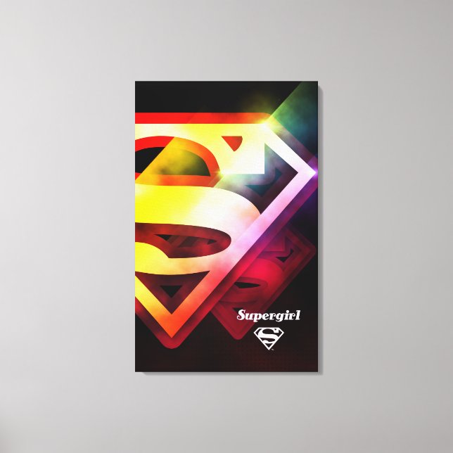 Supergirl Colorful Logo Canvas Print (Front)