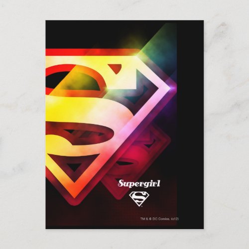 Supergirl Colorful Logo Postcard