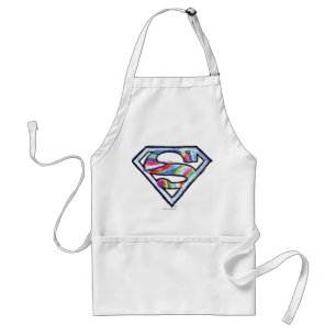 Supergirl Colorful Sketch Logo Adult Apron
