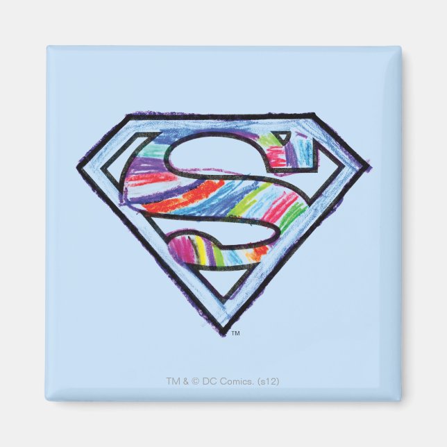 Supergirl Colorful Sketch Logo Magnet (Front)