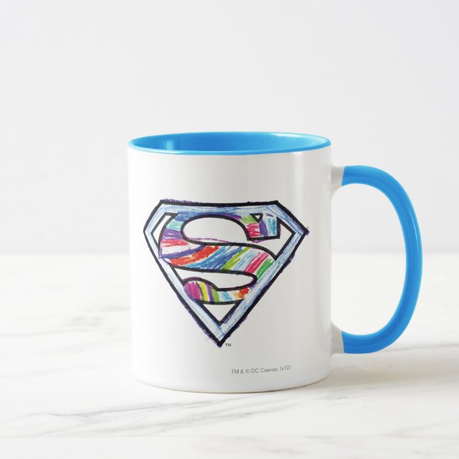 Supergirl Colorful Sketch Logo Mug (Right)