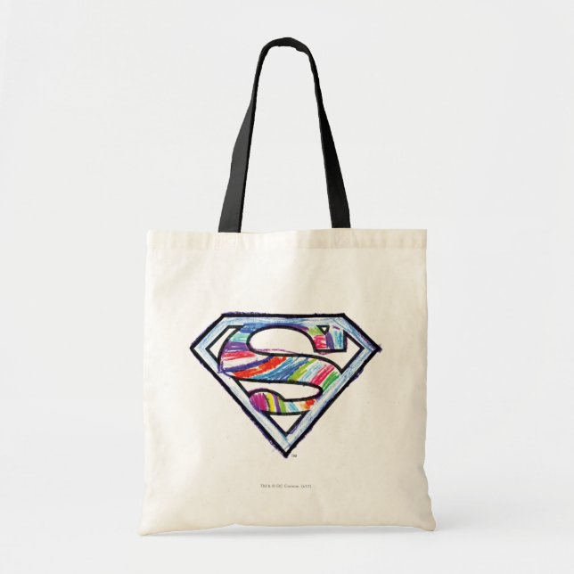 Supergirl Colorful Sketch Logo Tote Bag (Front)
