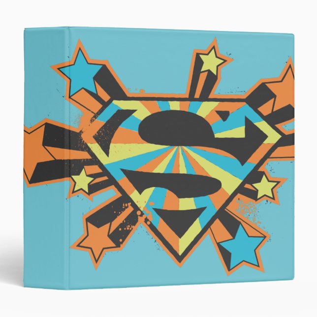 Supergirl Colorful Stars Logo Binder (Front/Spine)