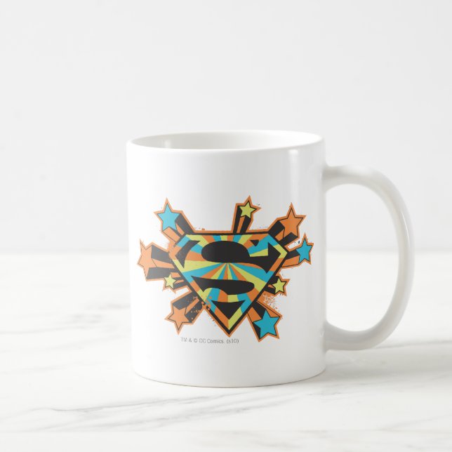 Supergirl Colorful Stars Logo Coffee Mug (Right)