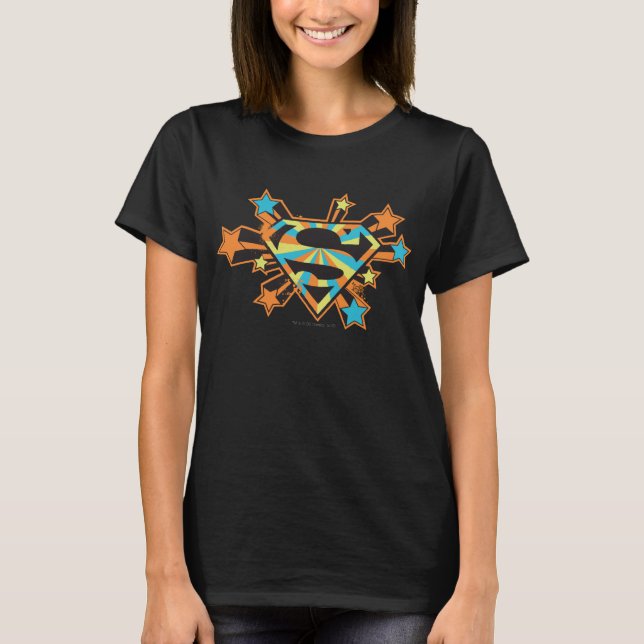 Supergirl Colorful Stars Logo T-Shirt (Front)