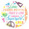 Supergirl Colorful Text Collage