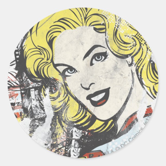Supergirl Comic Capers 1 Classic Round Sticker (Front)