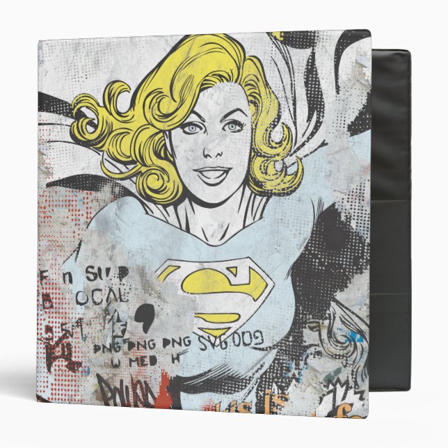 Supergirl Comic Capers 3 Ring Binder (Front/Inside)