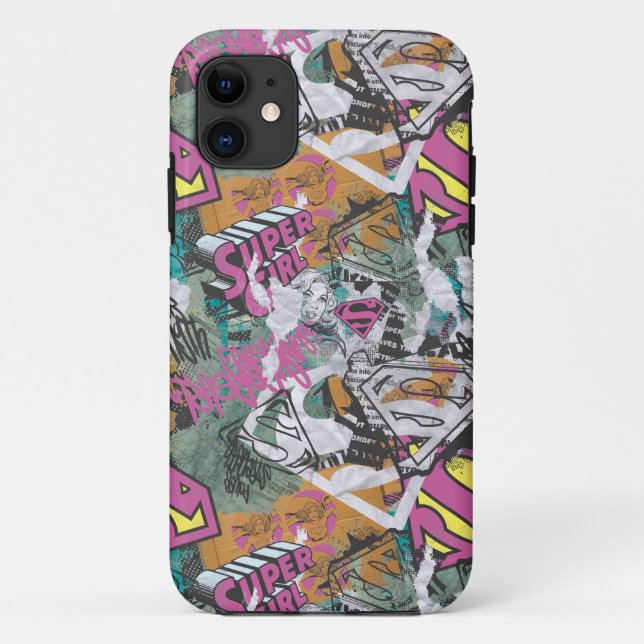 Supergirl Comic Capers Pattern 10 Case-Mate iPhone Case (Back)