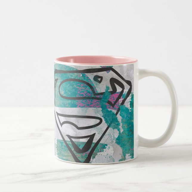 Supergirl Comic Capers Pattern 11 Two-Tone Coffee Mug (Right)