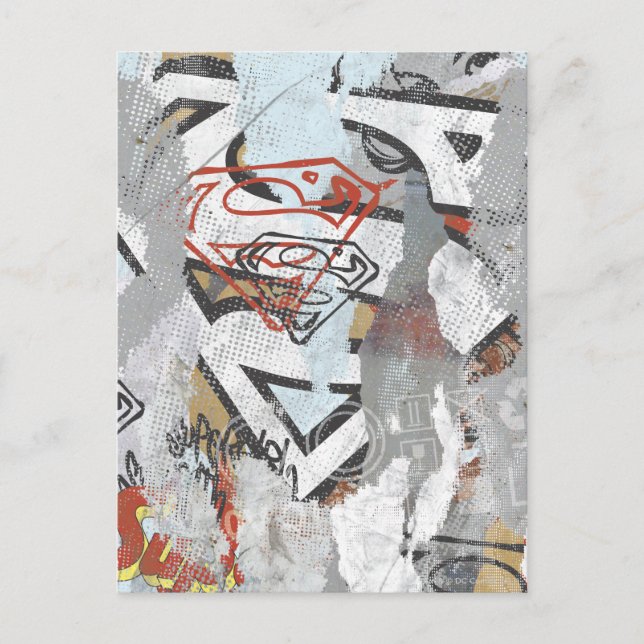 Supergirl Comic Capers Pattern 1 Postcard (Front)