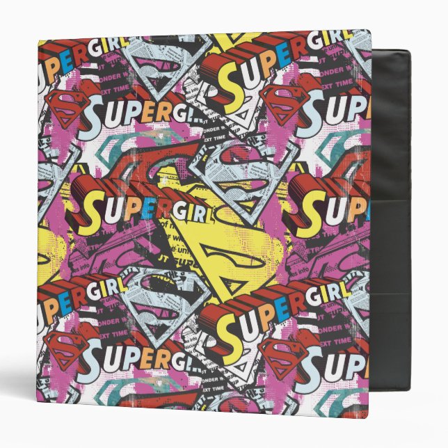 Supergirl Comic Capers Pattern 4 Binder (Front/Inside)