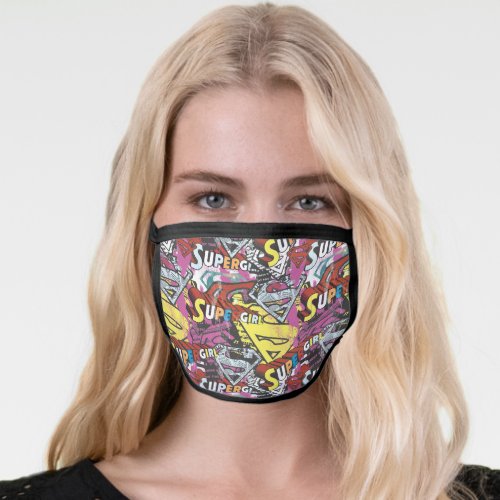 Supergirl Comic Capers Pattern 4 Face Mask